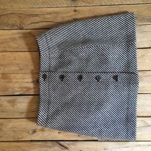 J Crew Wool Button Up Skirt